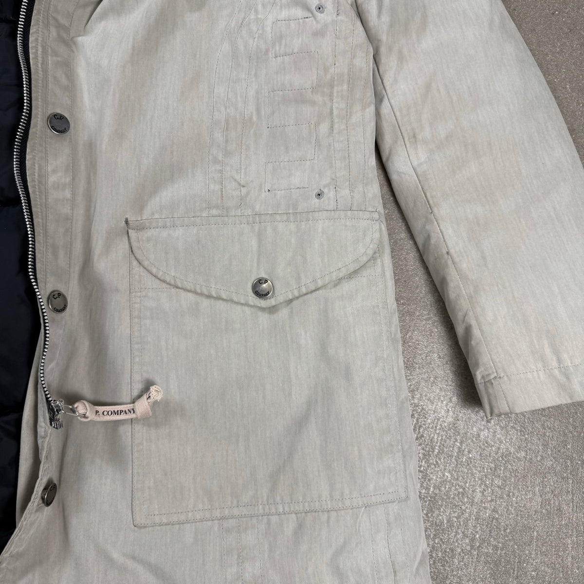 2004 Parka C.P. Company 2-in-1 Grigio con Lining Piuma Nero | Taglia 42IT