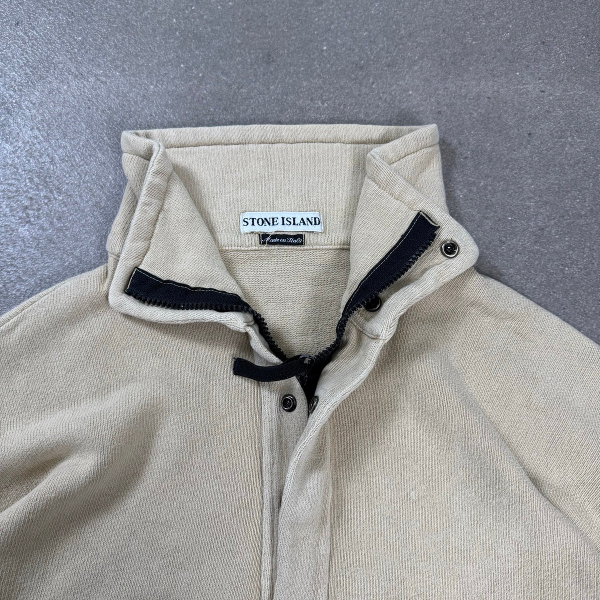 1998 archivio Stone Island Felpa Mockneck Green Edge Beige | Taglia M