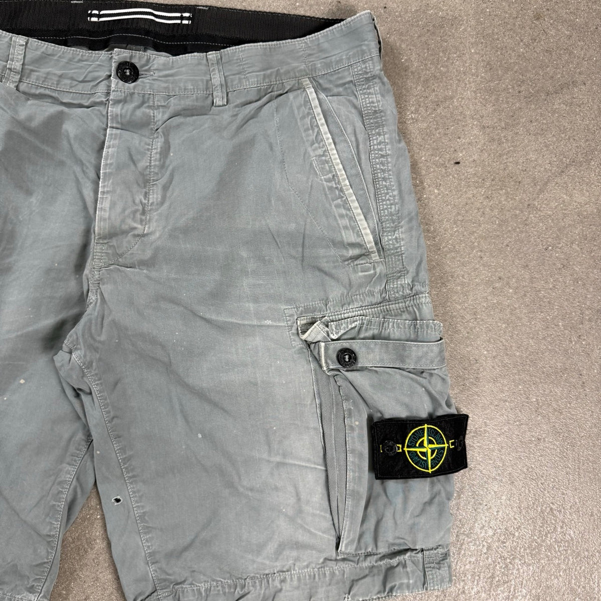 2014 Stone Island Pantaloncini Cargo SL Grigio Ghiaccio | Taglia W36