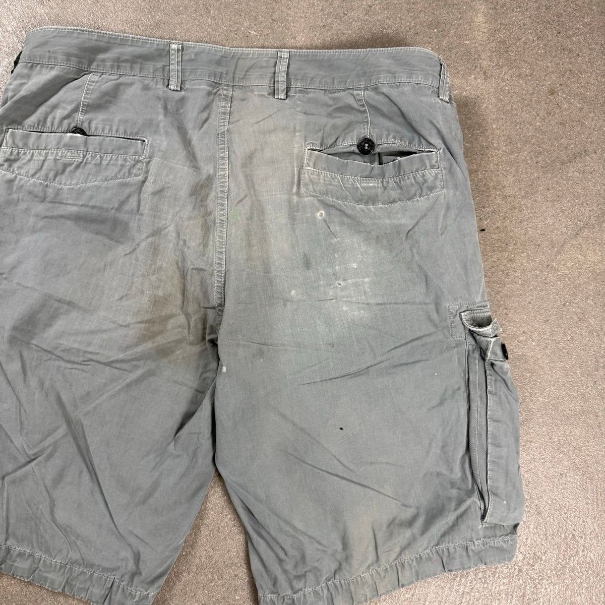 2014 Stone Island Pantaloncini Cargo SL Grigio Ghiaccio | Taglia W36