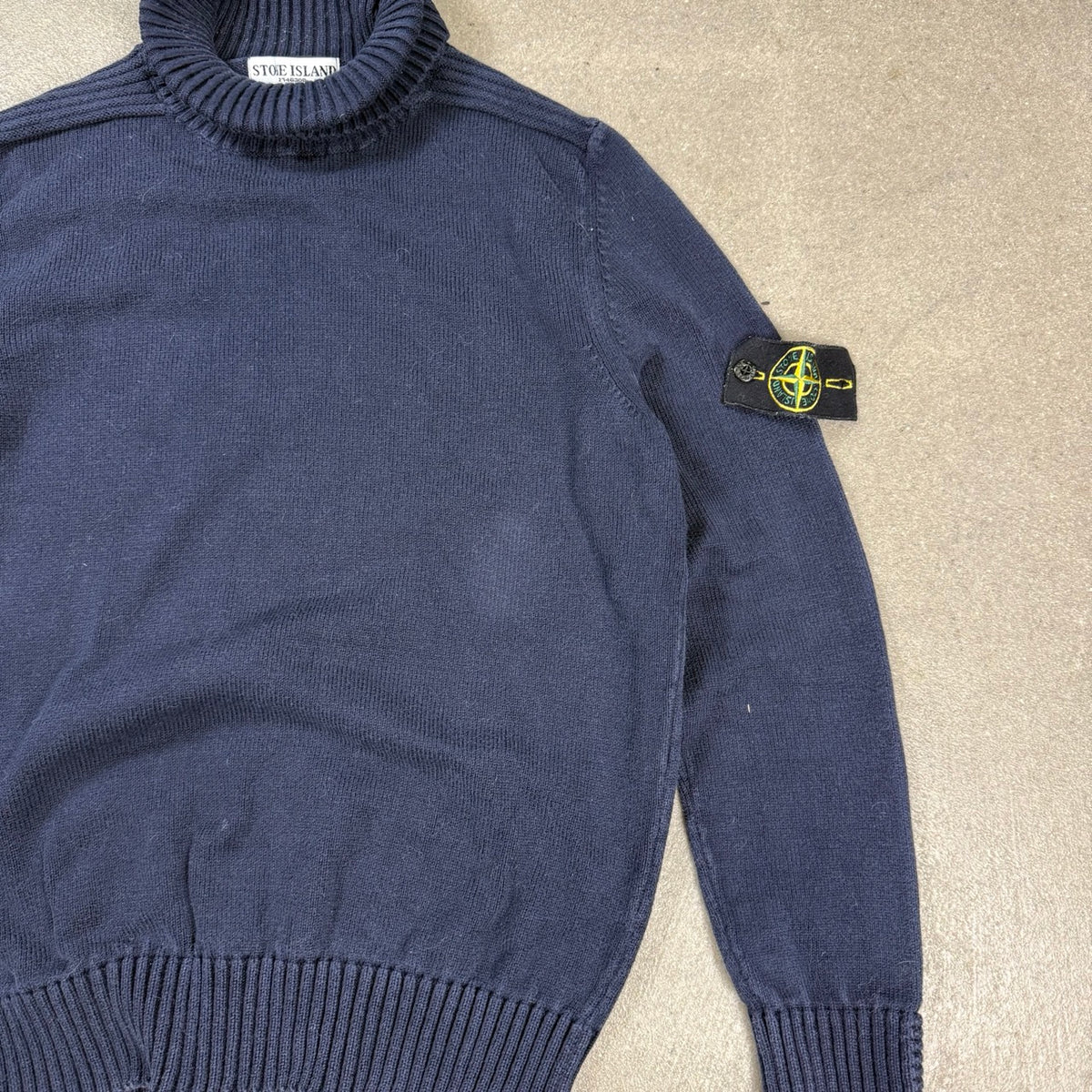1997 Stone Island Archive Navy Turtleneck Sweater | Size L