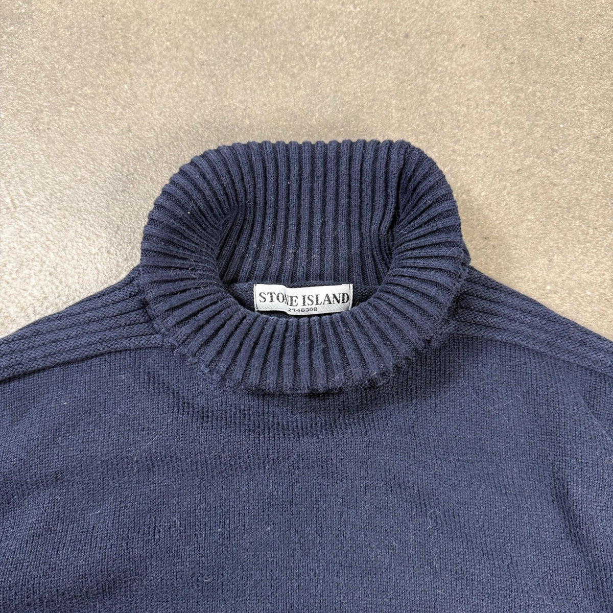 1997 Stone Island Archive Navy Turtleneck Sweater | Size L