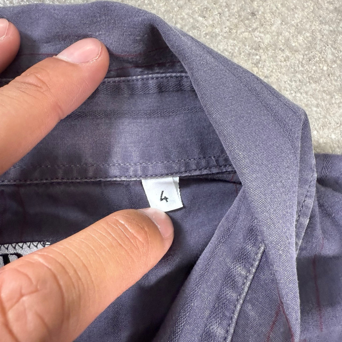 2002 archivio C.P. Company Camicia Viola Scuro A Righe | Taglia 4 (L/XL)
