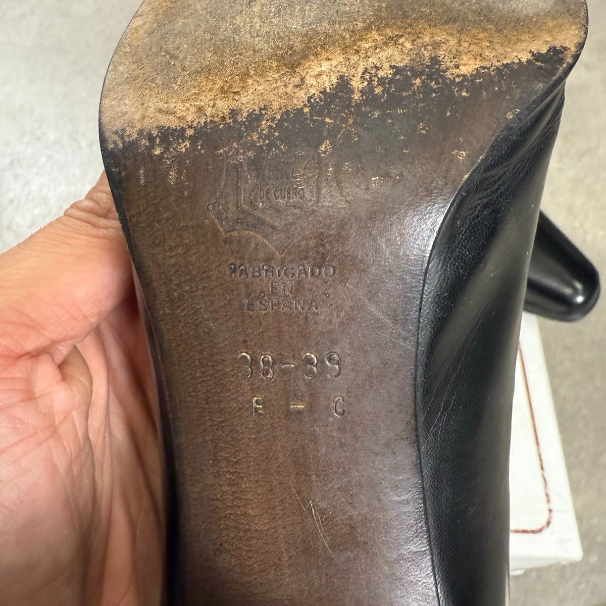 1988 archivio Balenciaga Tacchi Décolleté Pelle Nera con Scatola | Taglia 36