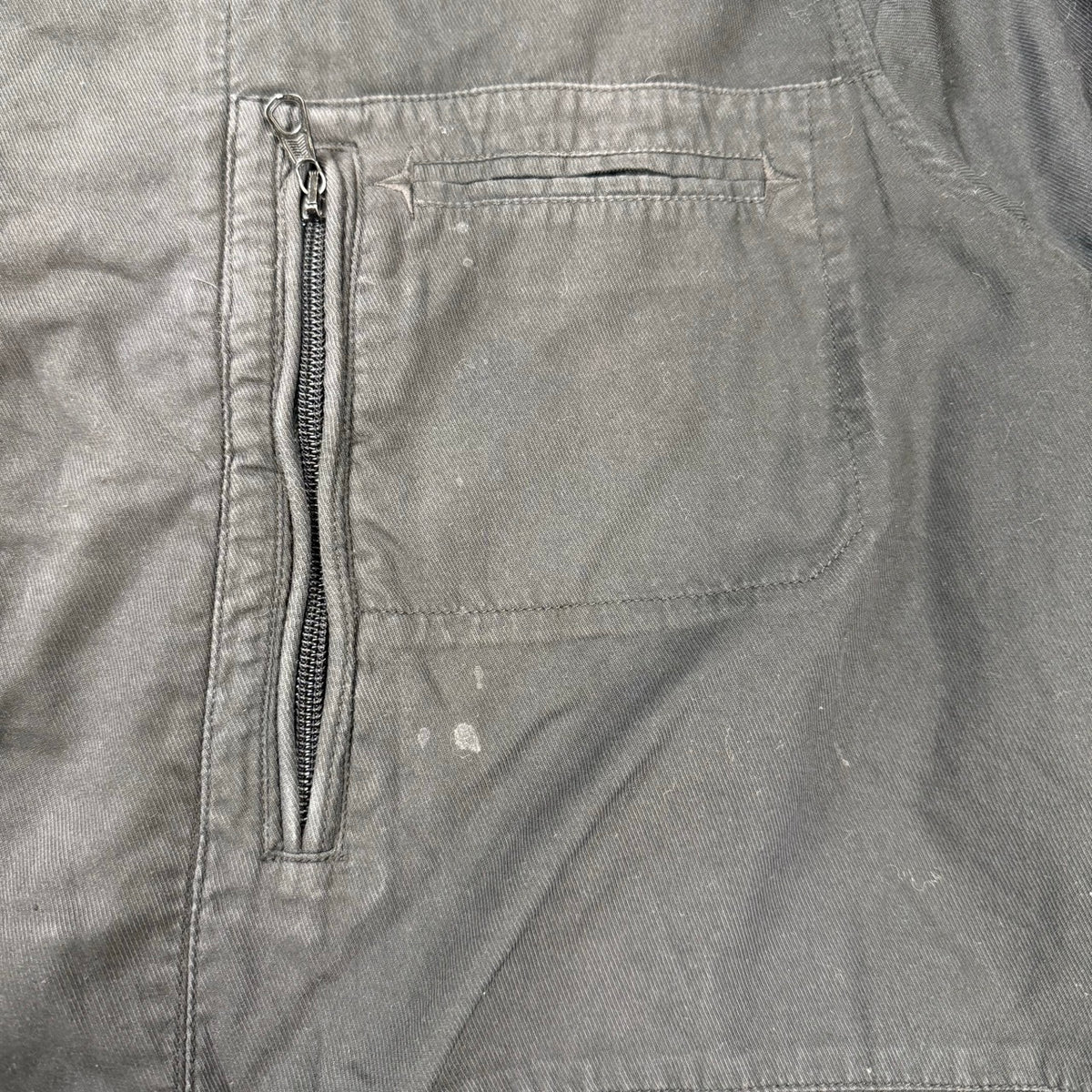 2007 archivio Stone Island Overshirt Nera Asimmetrica con Tasche Multiuso zip | Taglia XL