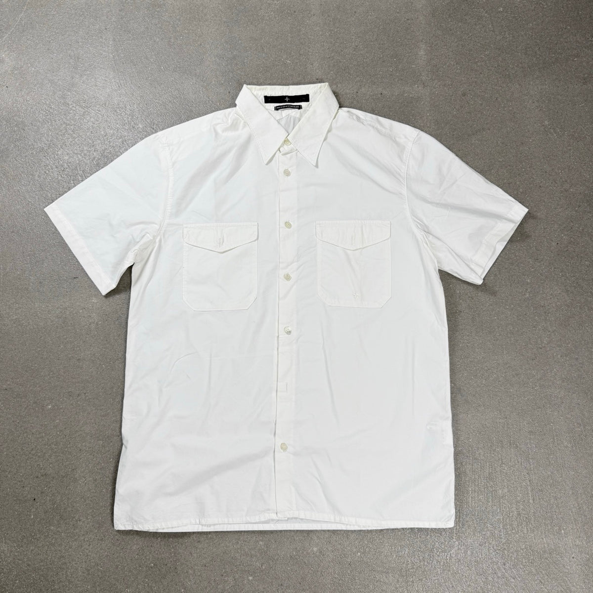 2003 archivio Stone Island Camicia Maniche Corte Bianca | Taglia L
