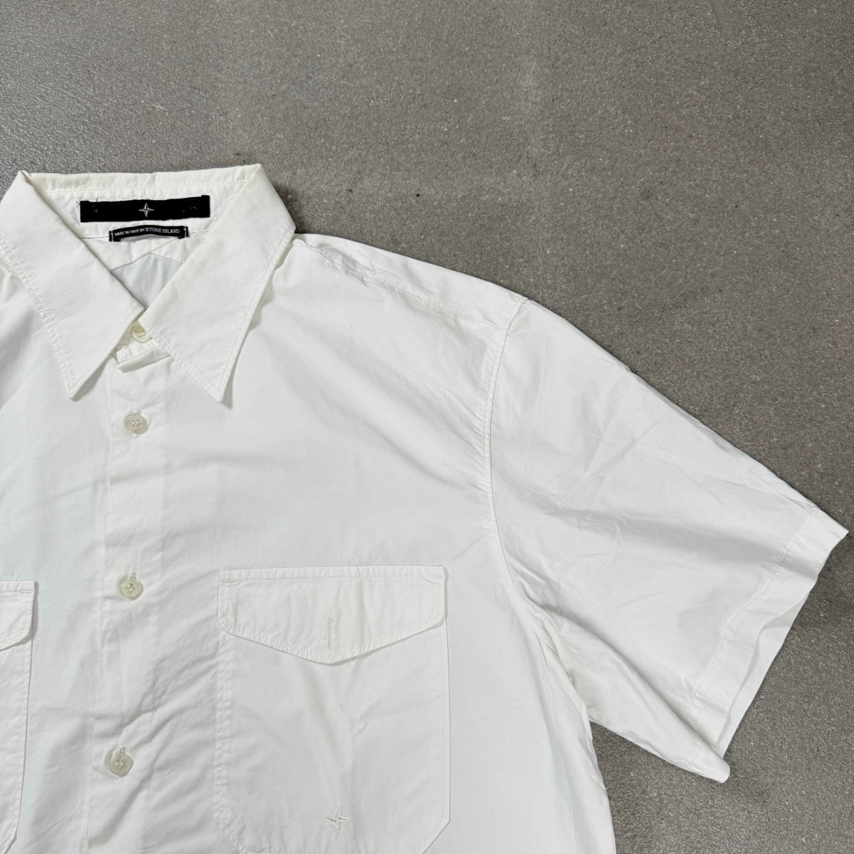 2003 archivio Stone Island Camicia Maniche Corte Bianca | Taglia L