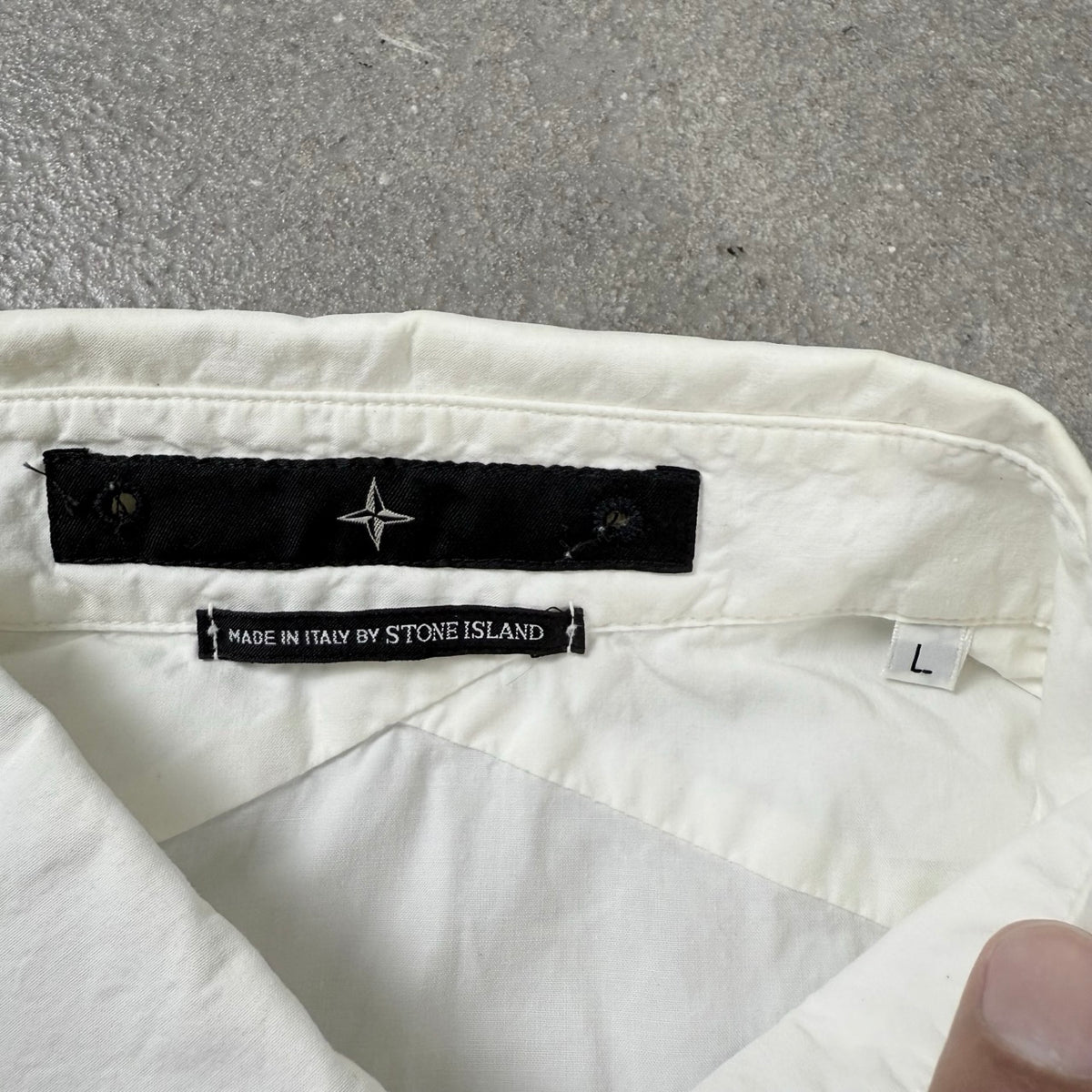 2003 archivio Stone Island Camicia Maniche Corte Bianca | Taglia L