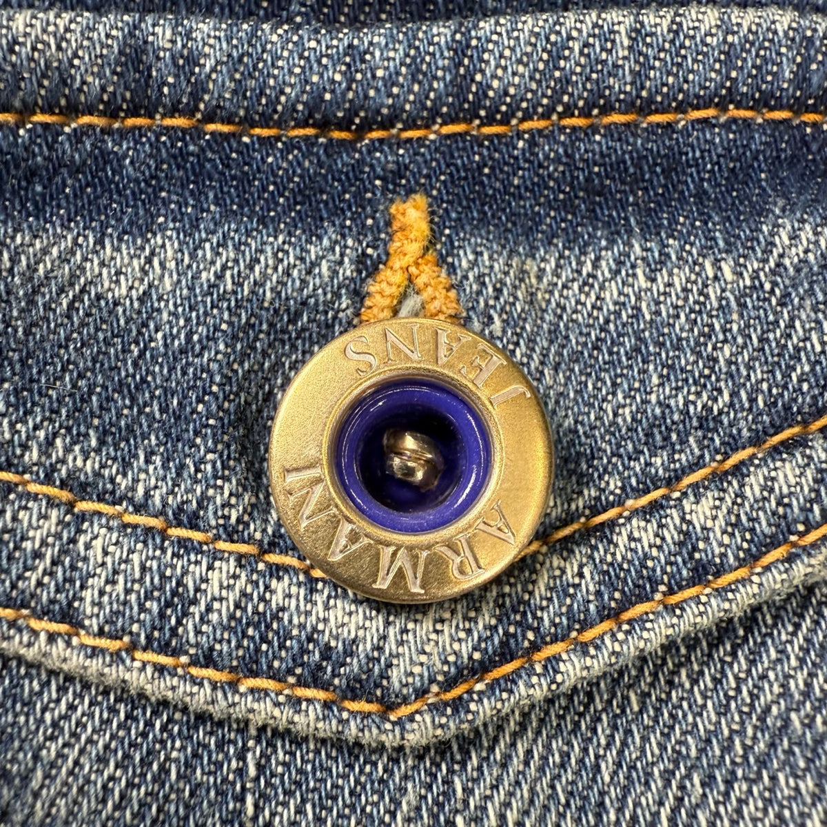 2011 archivio Armani Giacca Tucker Denim 30º Anniversario con Maniche Staccabili | Taglia 44IT