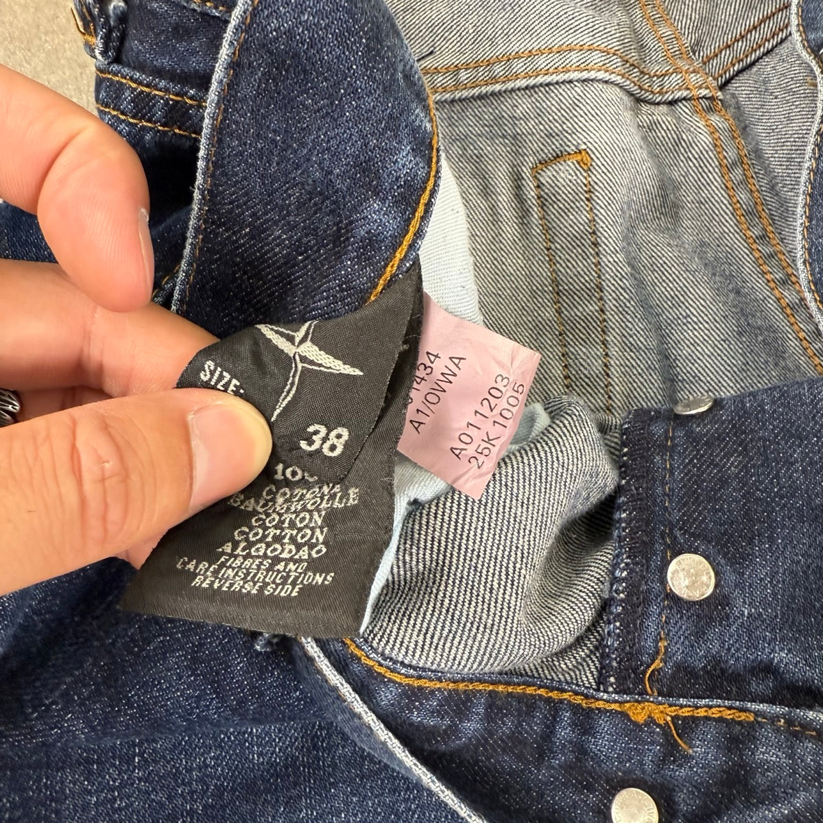 1996 Stone Island Denims Vintage Jeans Blu Indigo | Taglia W38