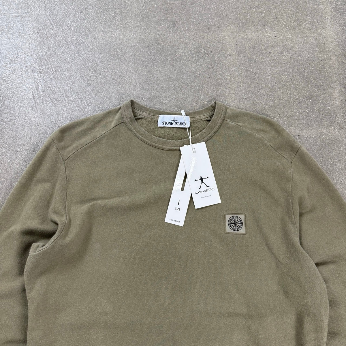 2017 Stone Island Felpa Girocollo Oliva | Taglia L