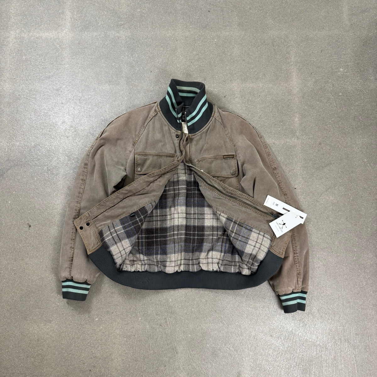 2004 D&G Giacca Bomber in Velluto a Coste Moka | Taglia M