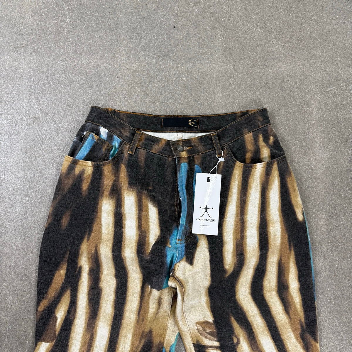 2000s archivio Cavalli Pantalone Stampa Animalier Tigre | Taglia W32