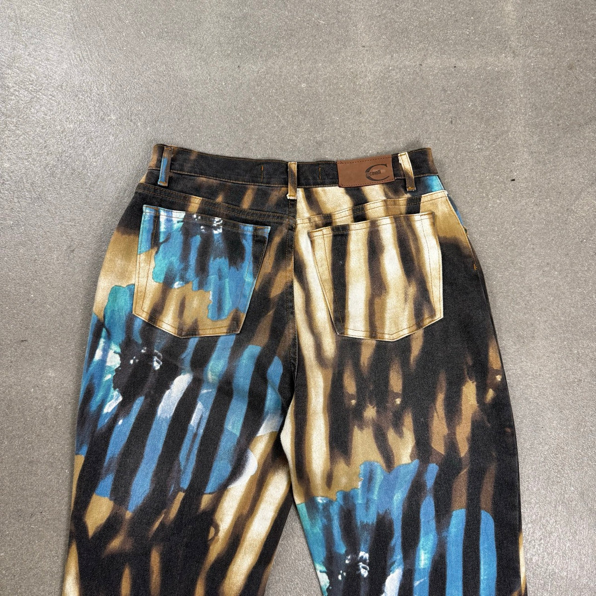 2000s archivio Cavalli Pantalone Stampa Animalier Tigre | Taglia W32