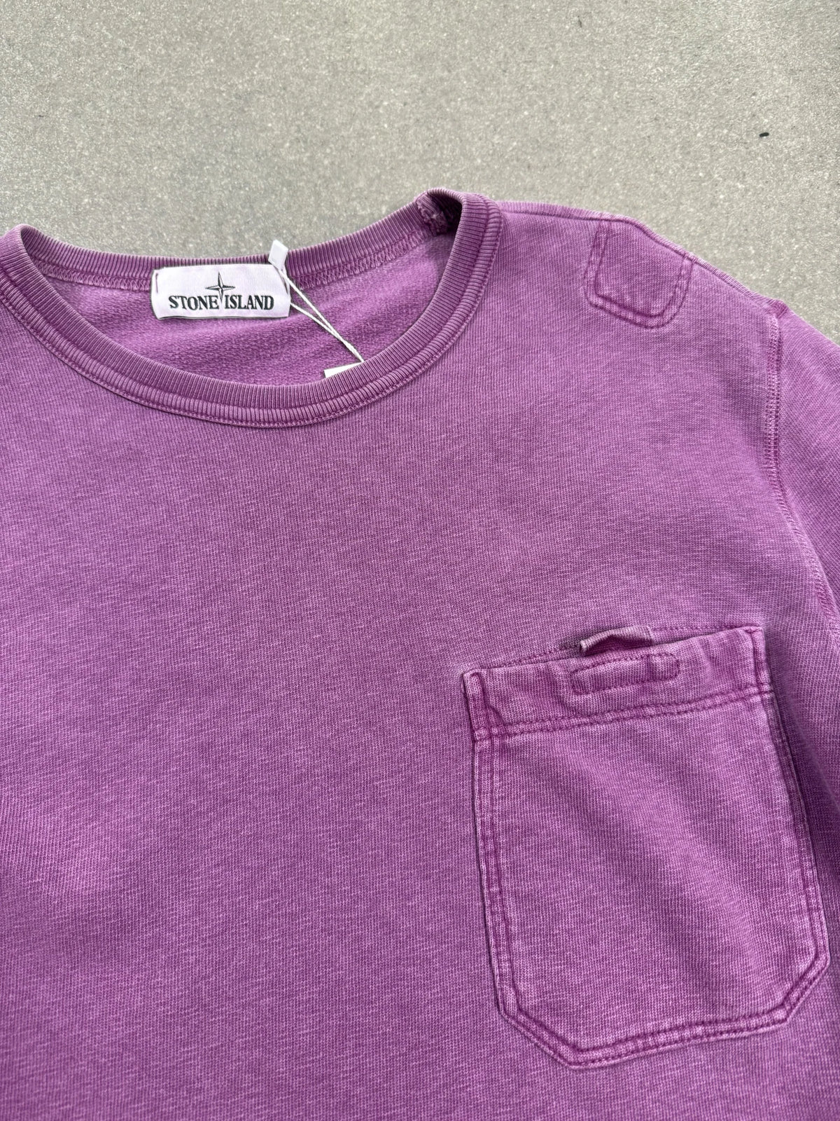 2020 Stone Island Purple Chest Pocket Sweatshirt Compass Badge | Size M
