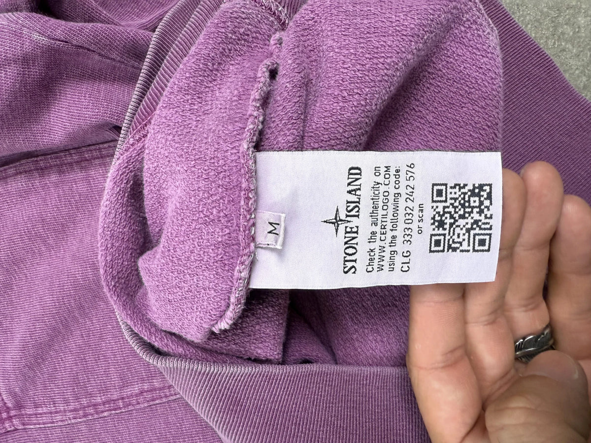 2020 Stone Island Purple Chest Pocket Sweatshirt Compass Badge | Size M