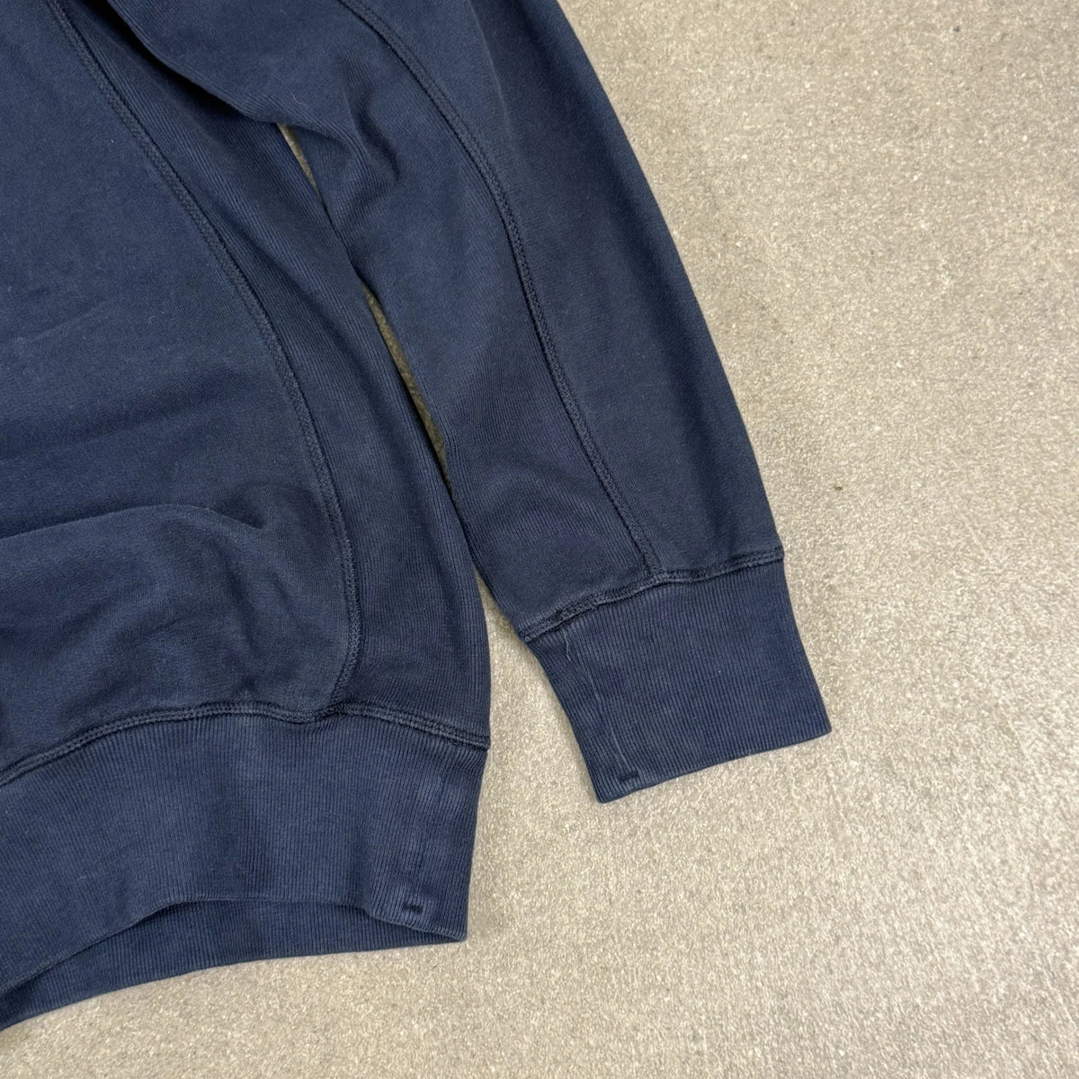 2014 Stone Island Navy Blue Half Zip Button Sweatshirt Compass Badge | Size XL