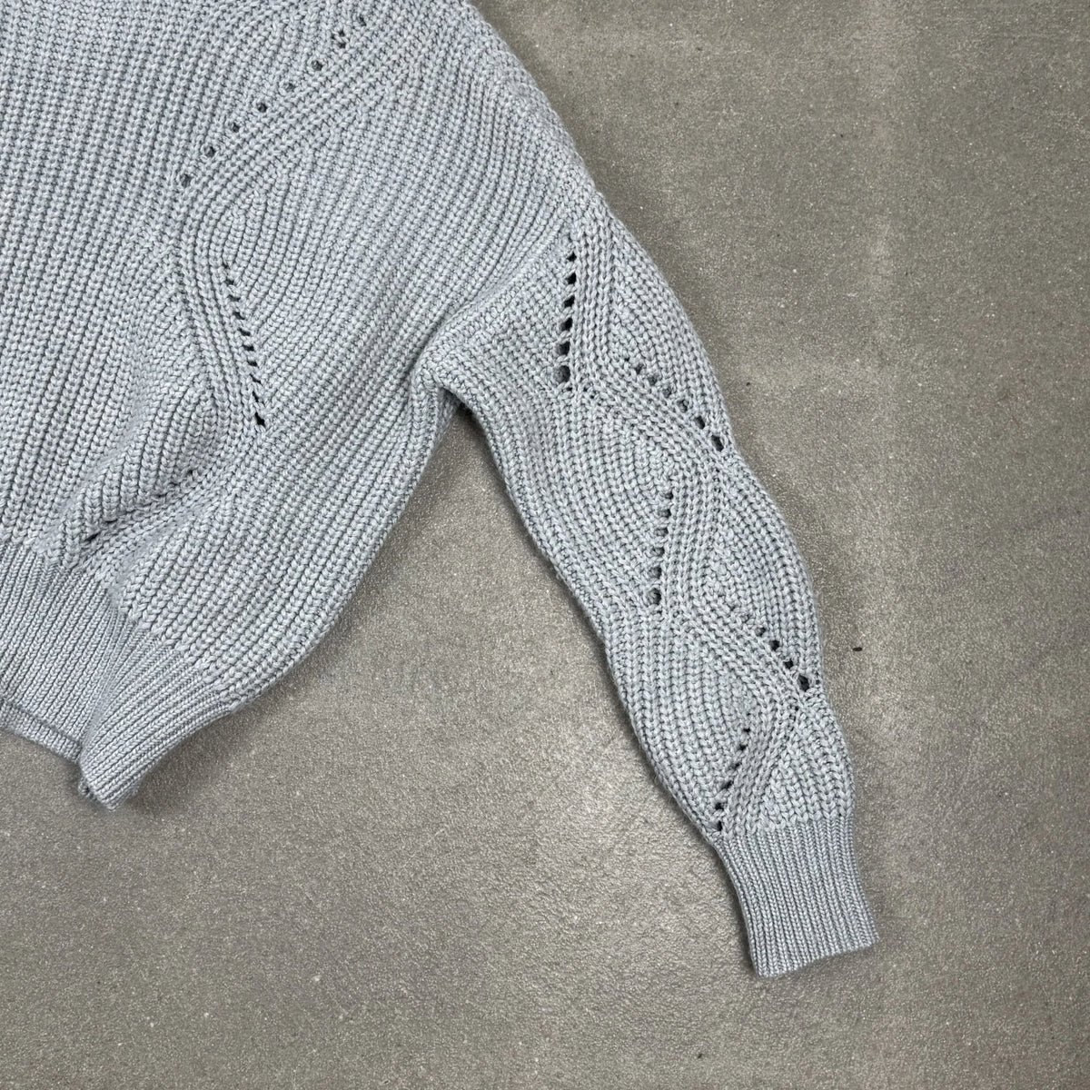 2015 Acne Studios Grey Merino Wool Boxy Oversized Chunky Knit Sweater |  Size M