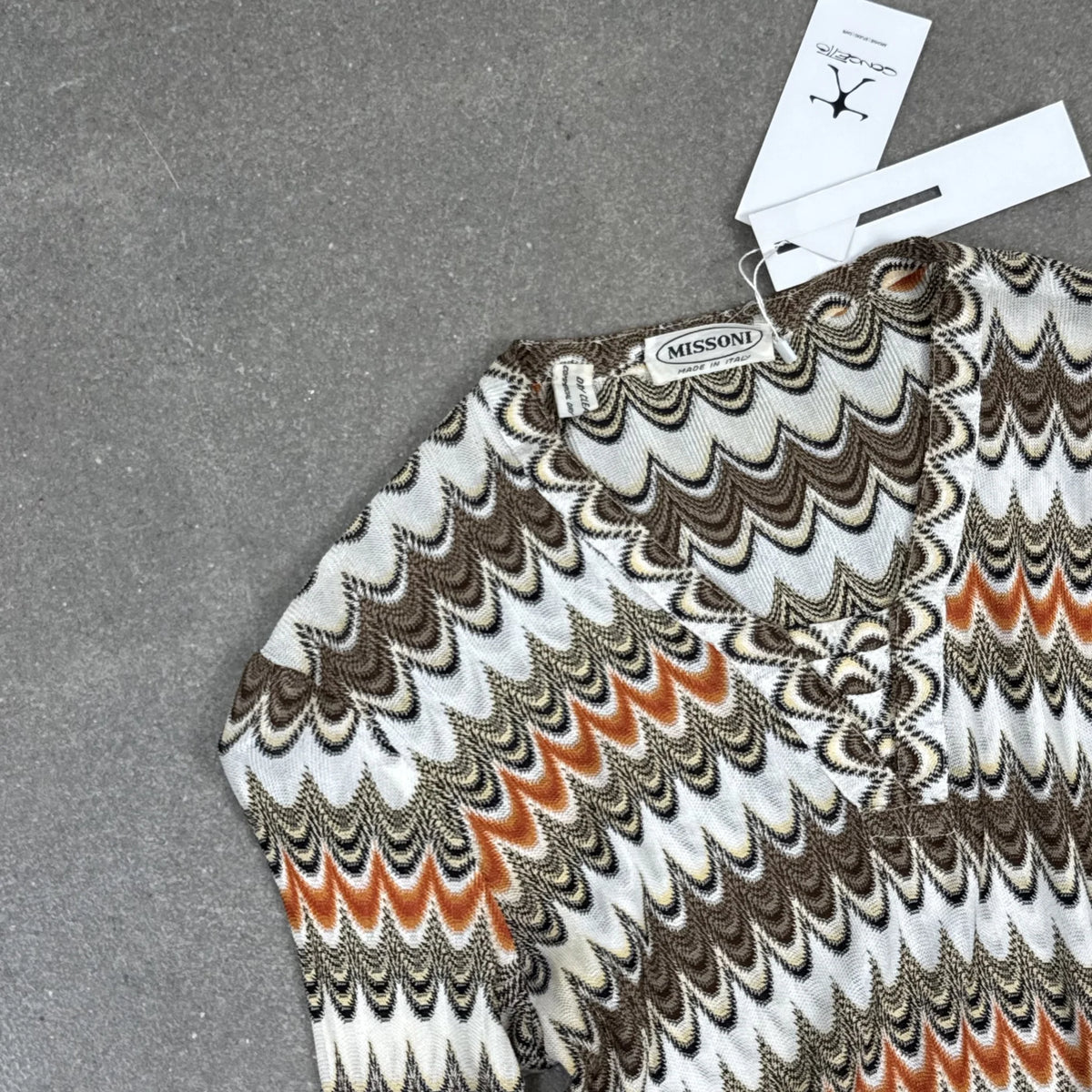 1990s Missoni Vintage Zigzag Shirt | Size 44IT slim