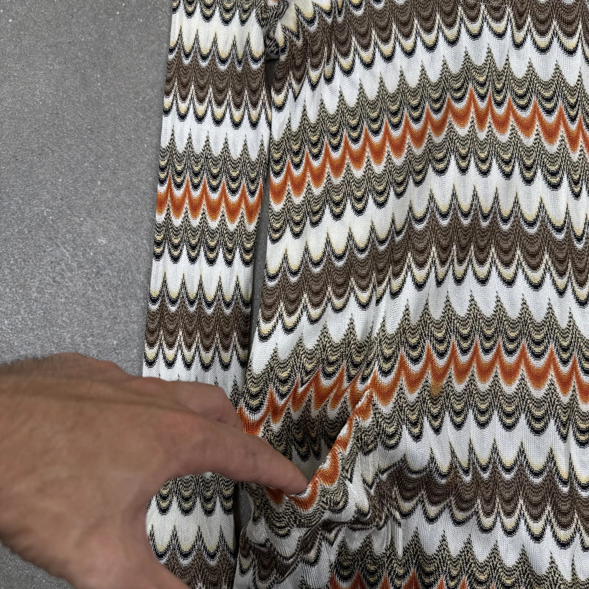 1990s Missoni Vintage Zigzag Shirt | Size 44IT slim