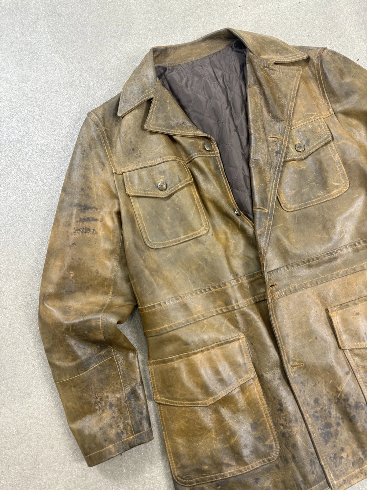 A/W 2004 Cavalli Archive Giacca Field in Cotone Cerato Effetto Pelle | Taglia 50IT