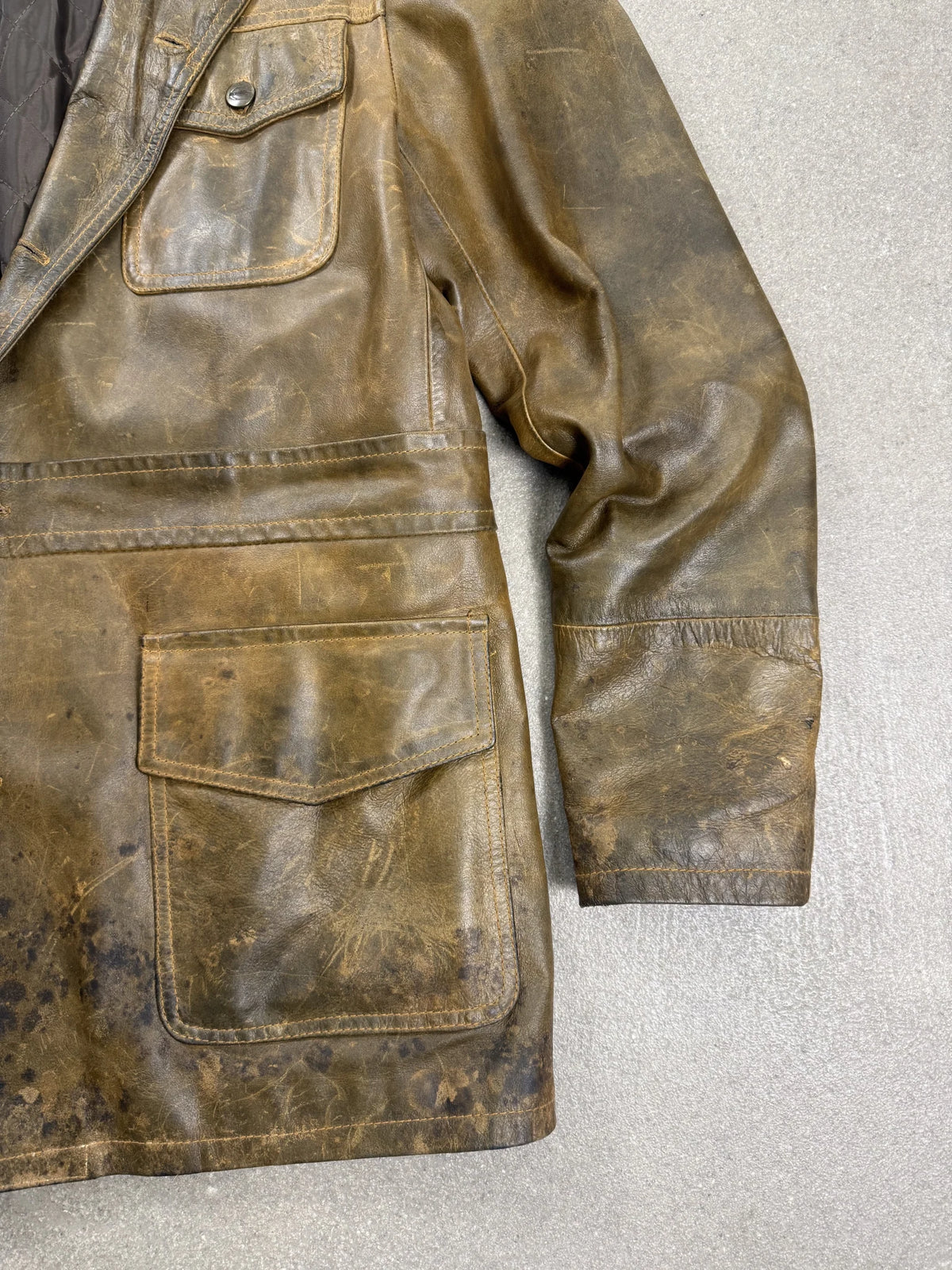 A/W 2004 Cavalli Archive Giacca Field in Cotone Cerato Effetto Pelle | Taglia 50IT