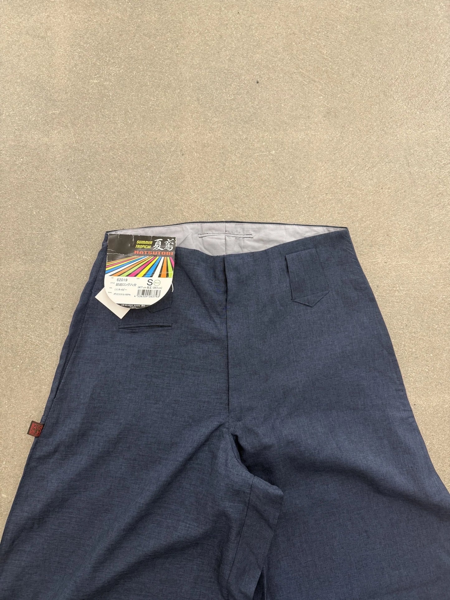 Pantaloni Nikka Pokka Giapponesi Natsutobi Blu - Taglia S (77cm)