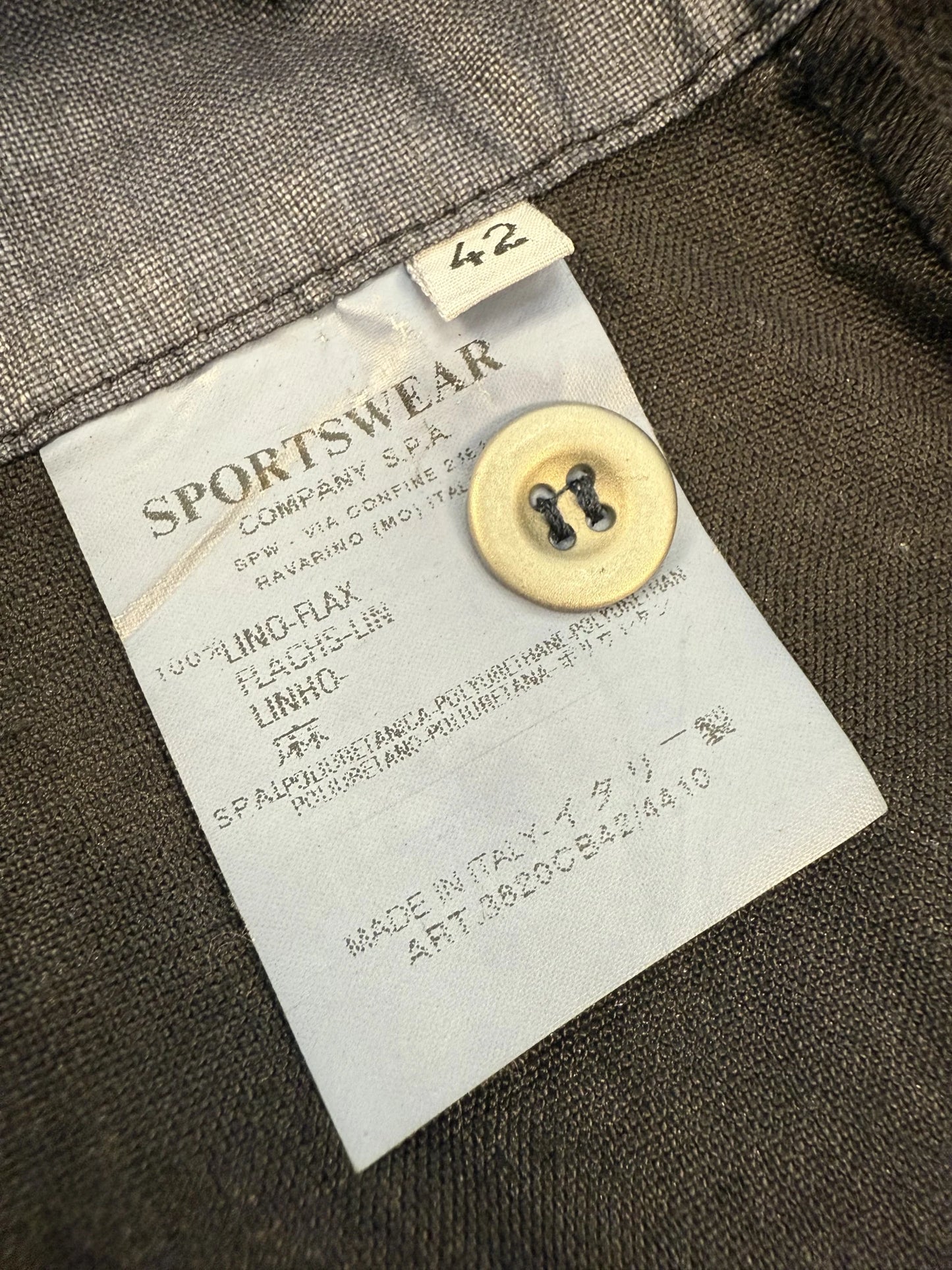 Gonna Lunga C.P. Company archive S/S 2003 Lino Spalmato in Nylon Blu Notte ART. 3820CB42 | Taglia 42