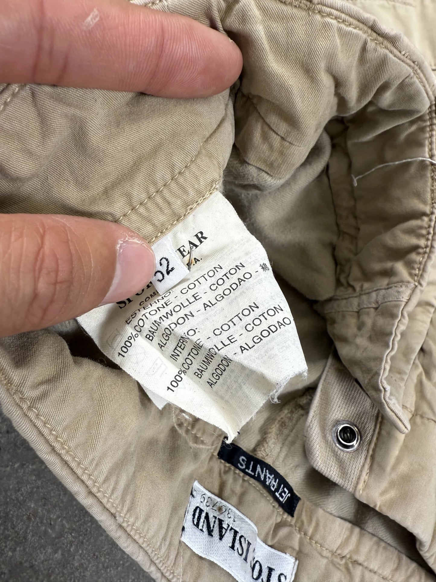 Pantaloni Stone Island Vintage Jet Pants SS 2003 Beige Taglia 52 (XL) | Paul Harvey