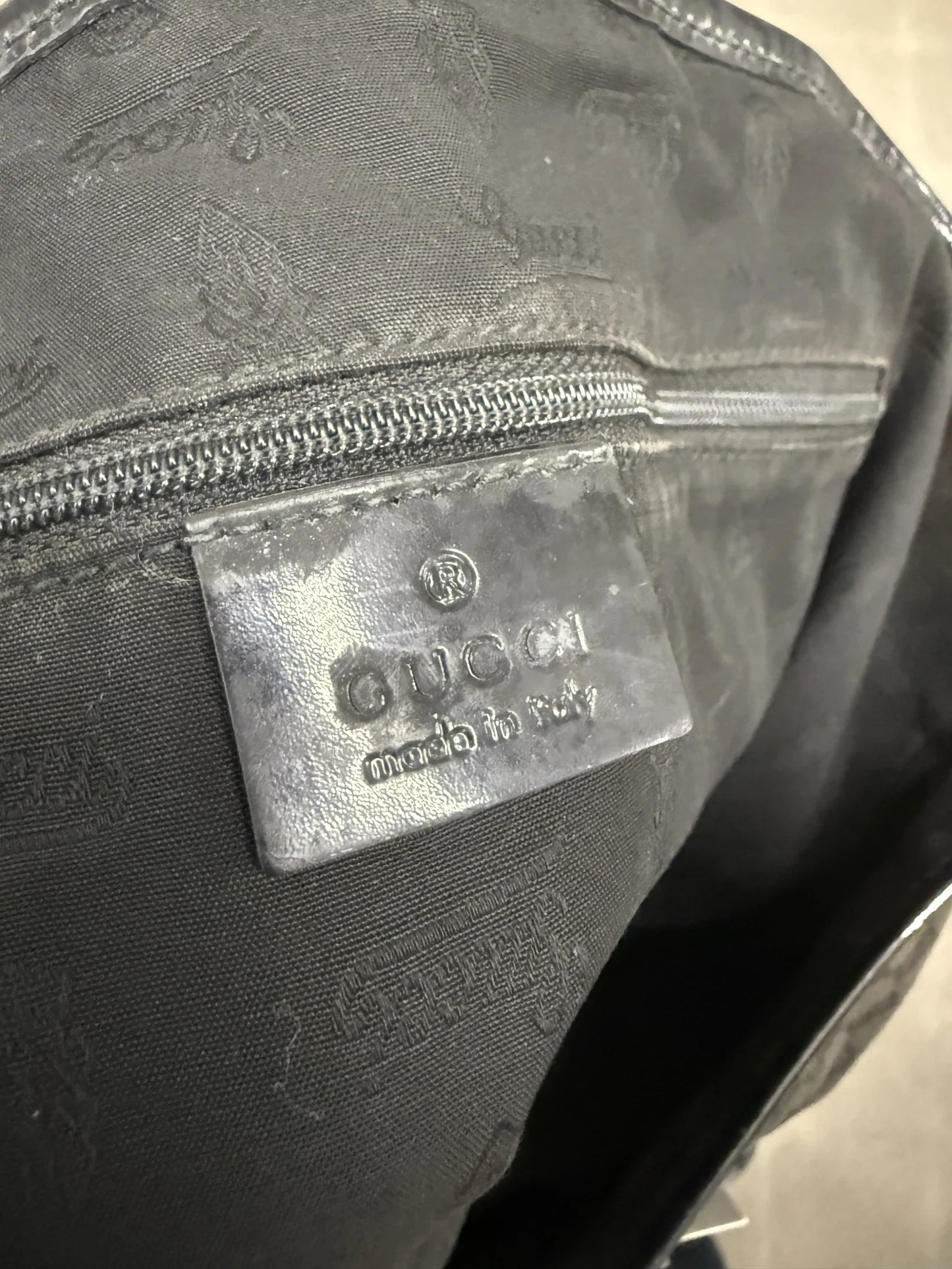 Borsa Gucci Jolie Tote Vintage SS 2008 Canvas GG Nero e Vernice | Serial 211975
