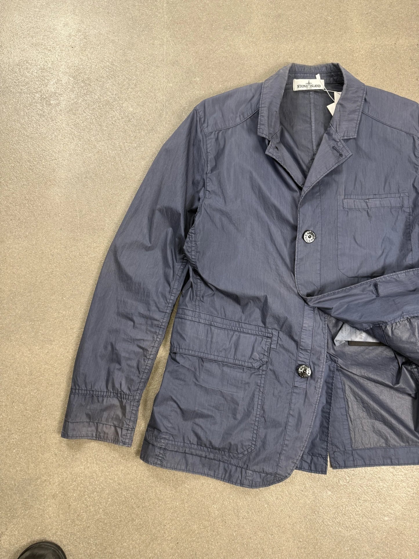 Giacca Blazer Stone Island Archive S/S 2013 Nylon Coated Blu Notte Art. 5815AF229 | Taglia XL