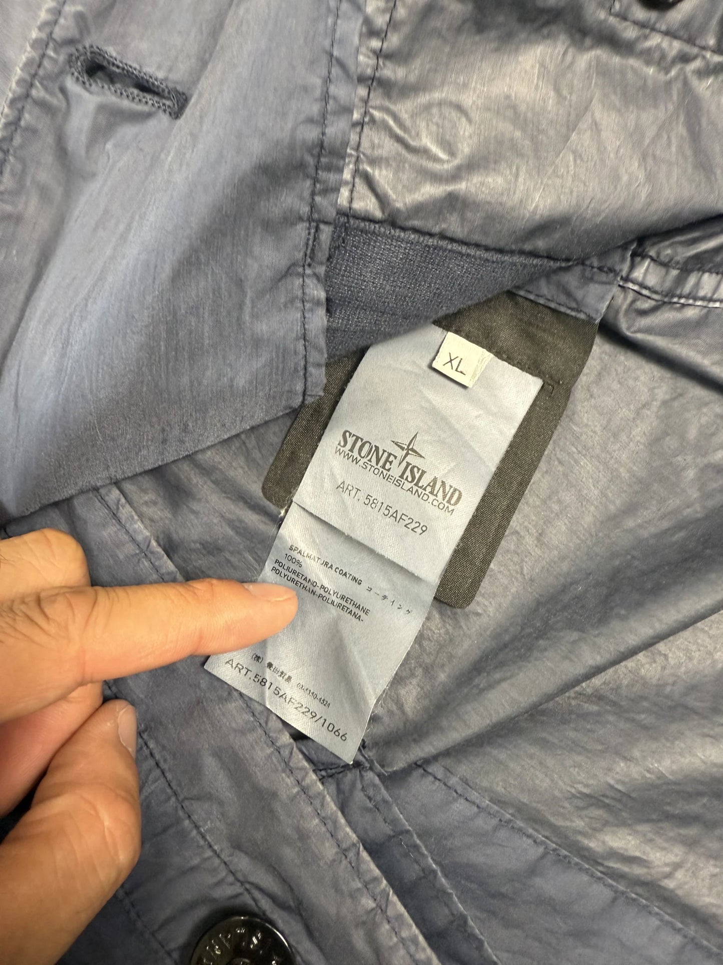 Giacca Blazer Stone Island Archive S/S 2013 Nylon Coated Blu Notte Art. 5815AF229 | Taglia XL