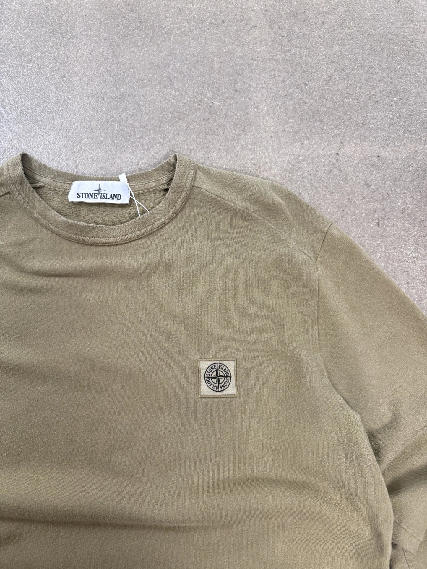 Felpa Stone Island S/S 2017 Certilogo Light Crewneck Verde Salvia Patch Logo | Taglia L