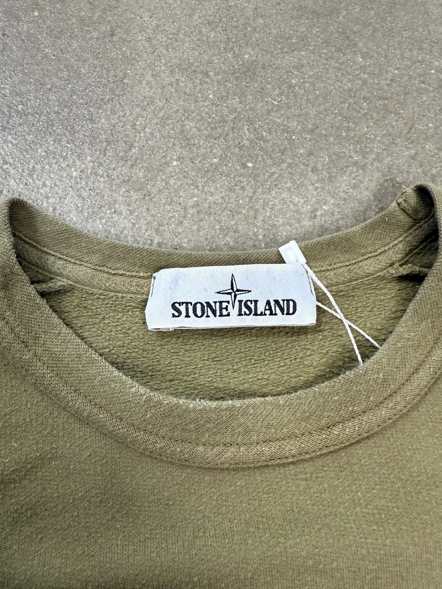 Felpa Stone Island S/S 2017 Certilogo Light Crewneck Verde Salvia Patch Logo | Taglia L