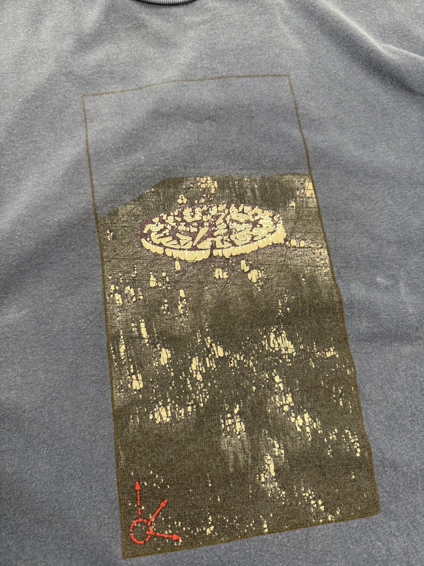 T-Shirt Stone Island SS 2019 Blu Avio con Grafica Compass & Back Print Certilogo | Taglia L