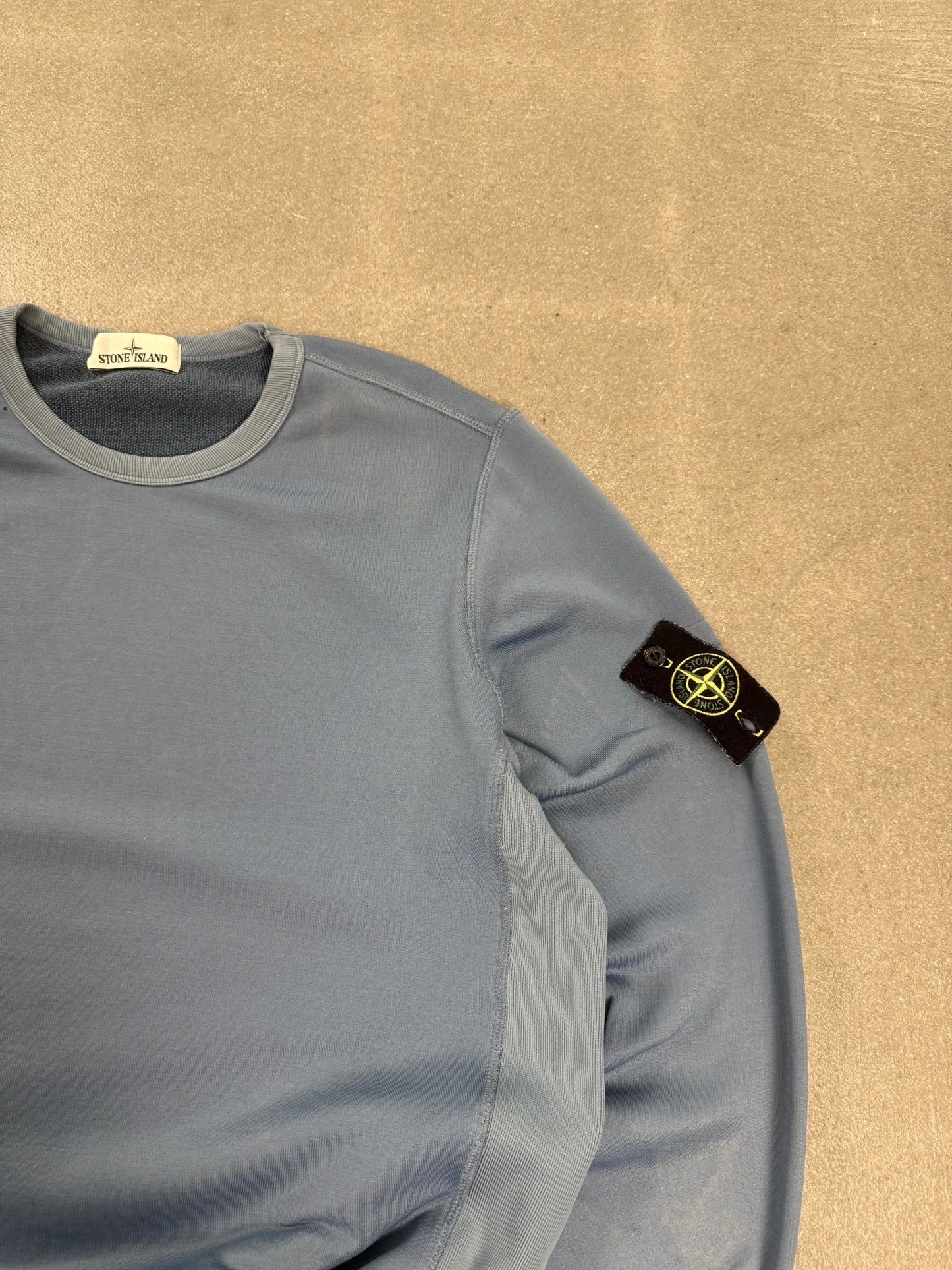 Felpa Stone Island S/S 2020 Girocollo Baby Blue Azzurro Certilogo | Taglia XL