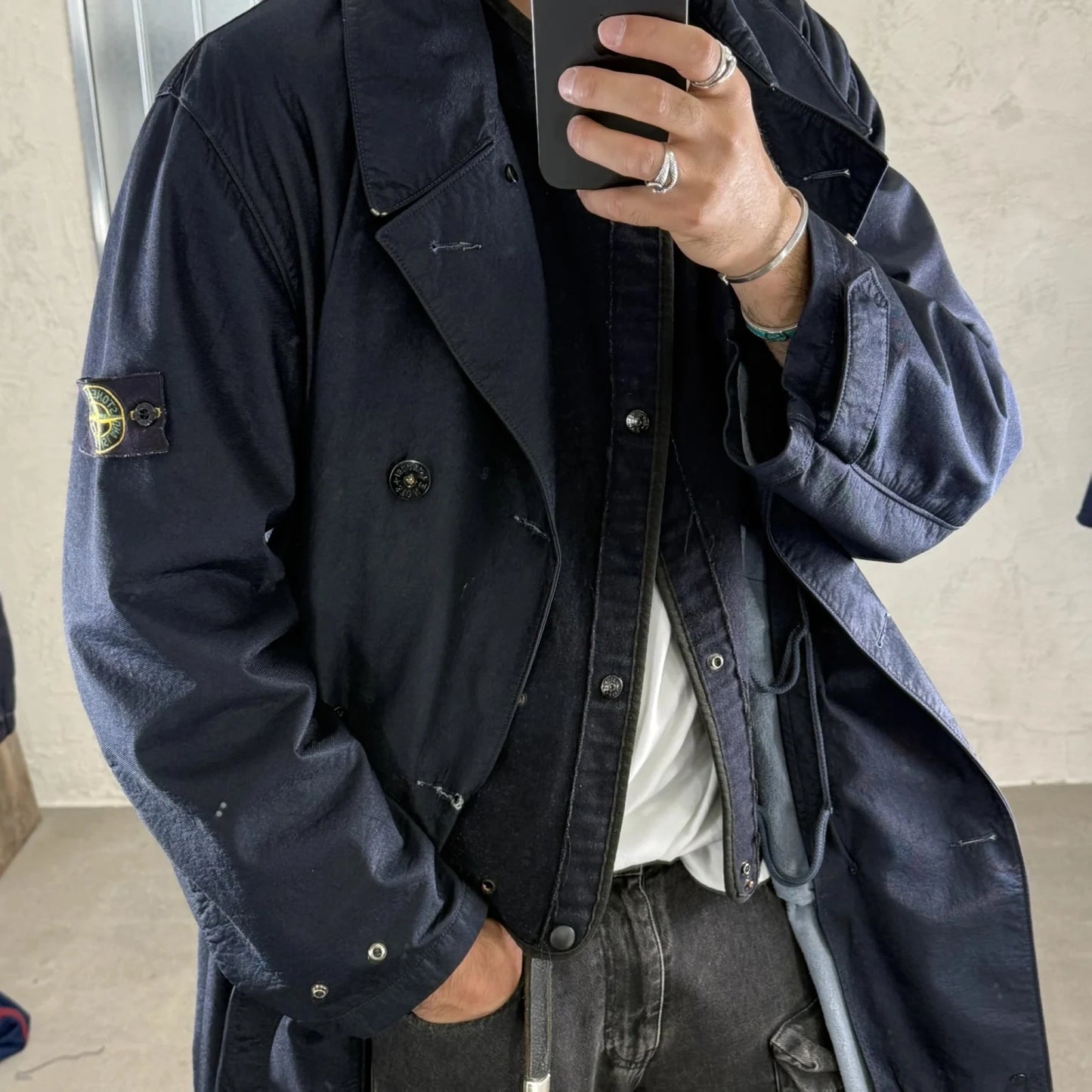 Stone Island Vintage Archive Coat AW 1999 Trench Jacket - ART. 31154433 - Size L