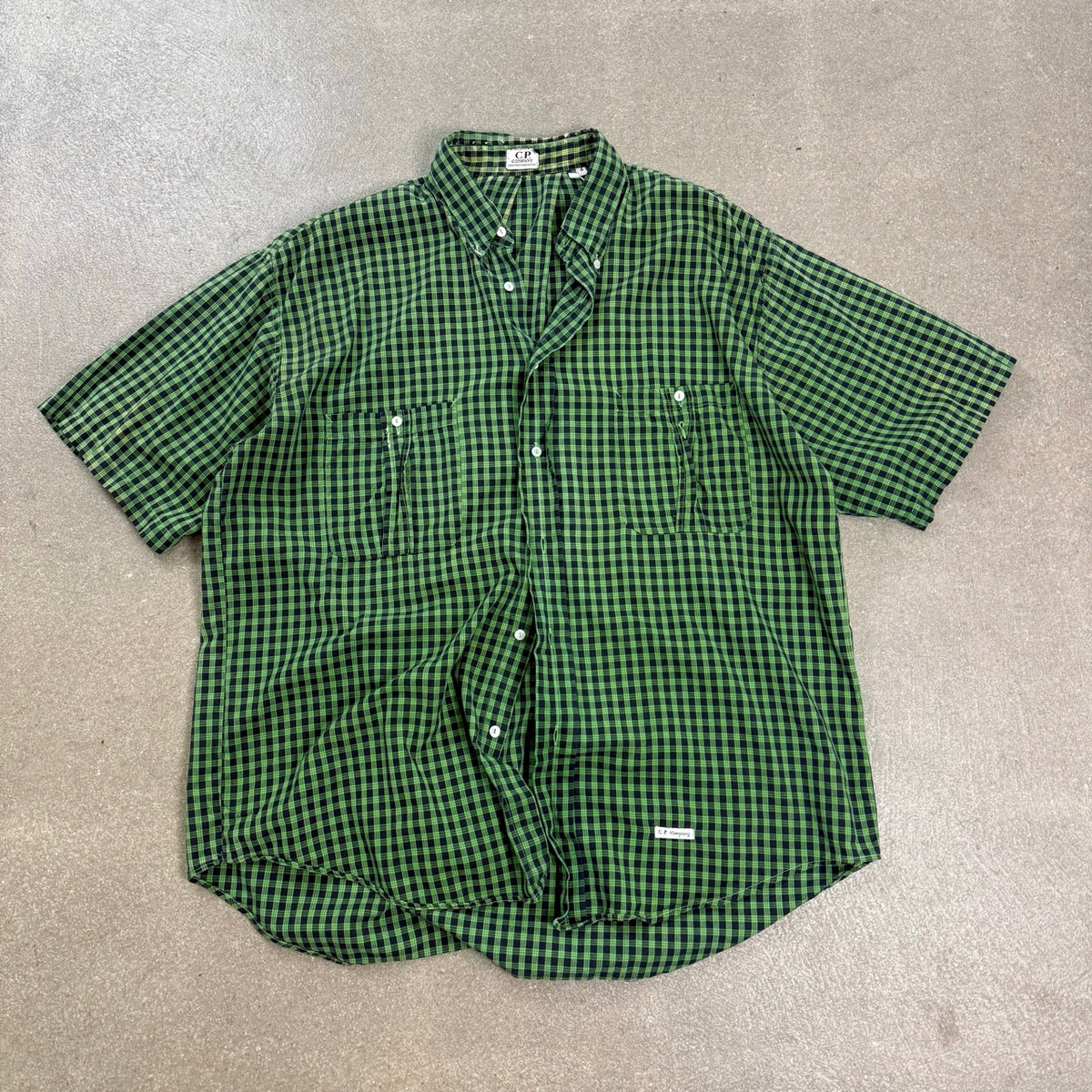 Camicia C.P. Company Ideas from Massimo Osti a quadri verde e nera anni 80 taglia 4