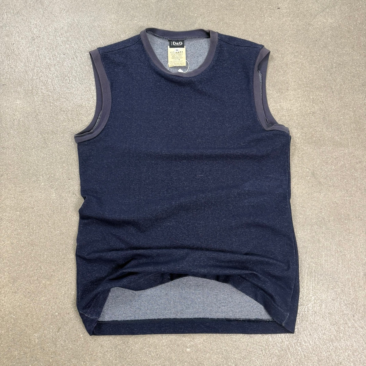 Canotta sbracciato D&G Dolce & Gabbana vintage blu notte taglia M