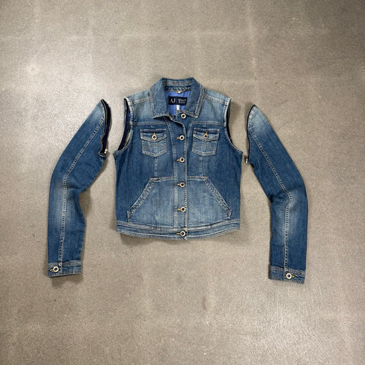 Giacca denim convertibile Armani Jeans 30th Anniversary con maniche staccabili 2011