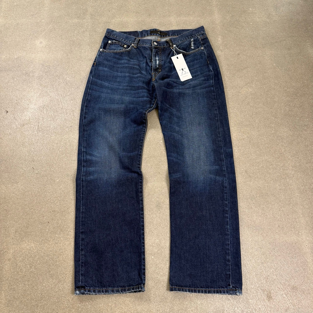 Jeans Stone Island Denims vintage blu tinto lavato taglia W38 collezione 1996