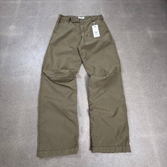Pantaloni utility Armani Jeans d'archivio in nylon verde oliva 1999