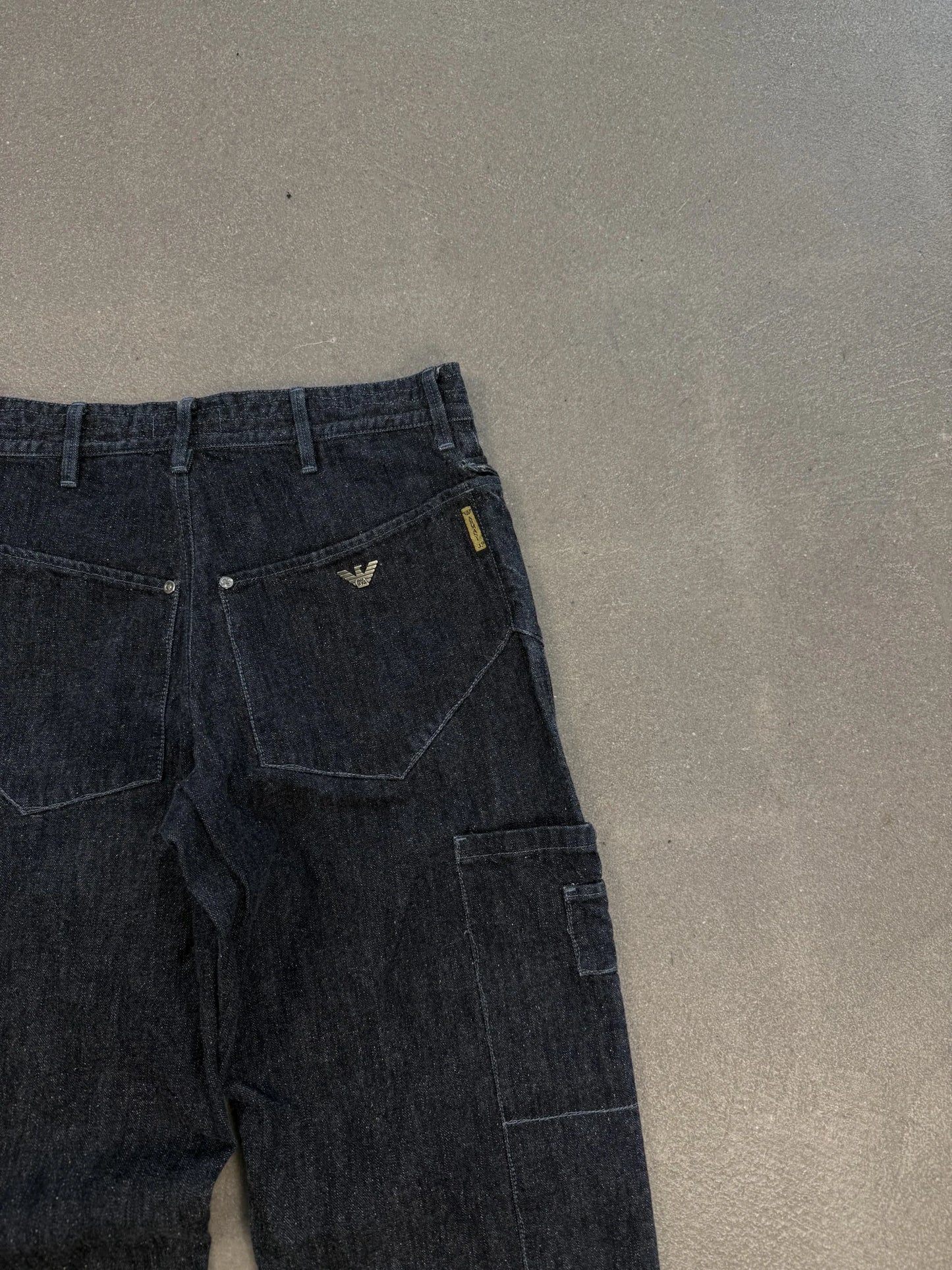 Pantaloni Armani Jeans Vintage Anni 2000 Cargo Blend Lana Seta W28 | Archive