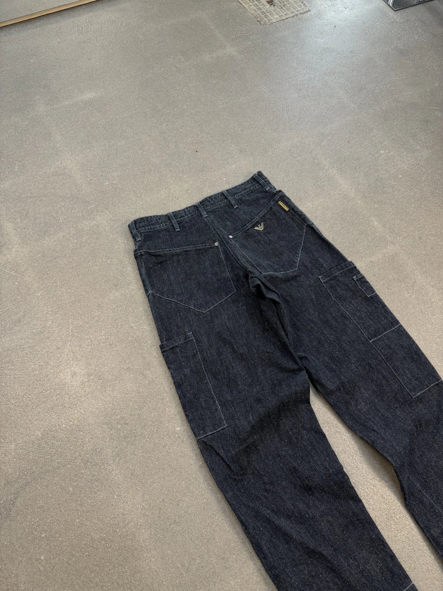 Pantaloni Armani Jeans Vintage Anni 2000 Cargo Blend Lana Seta W28 | Archive