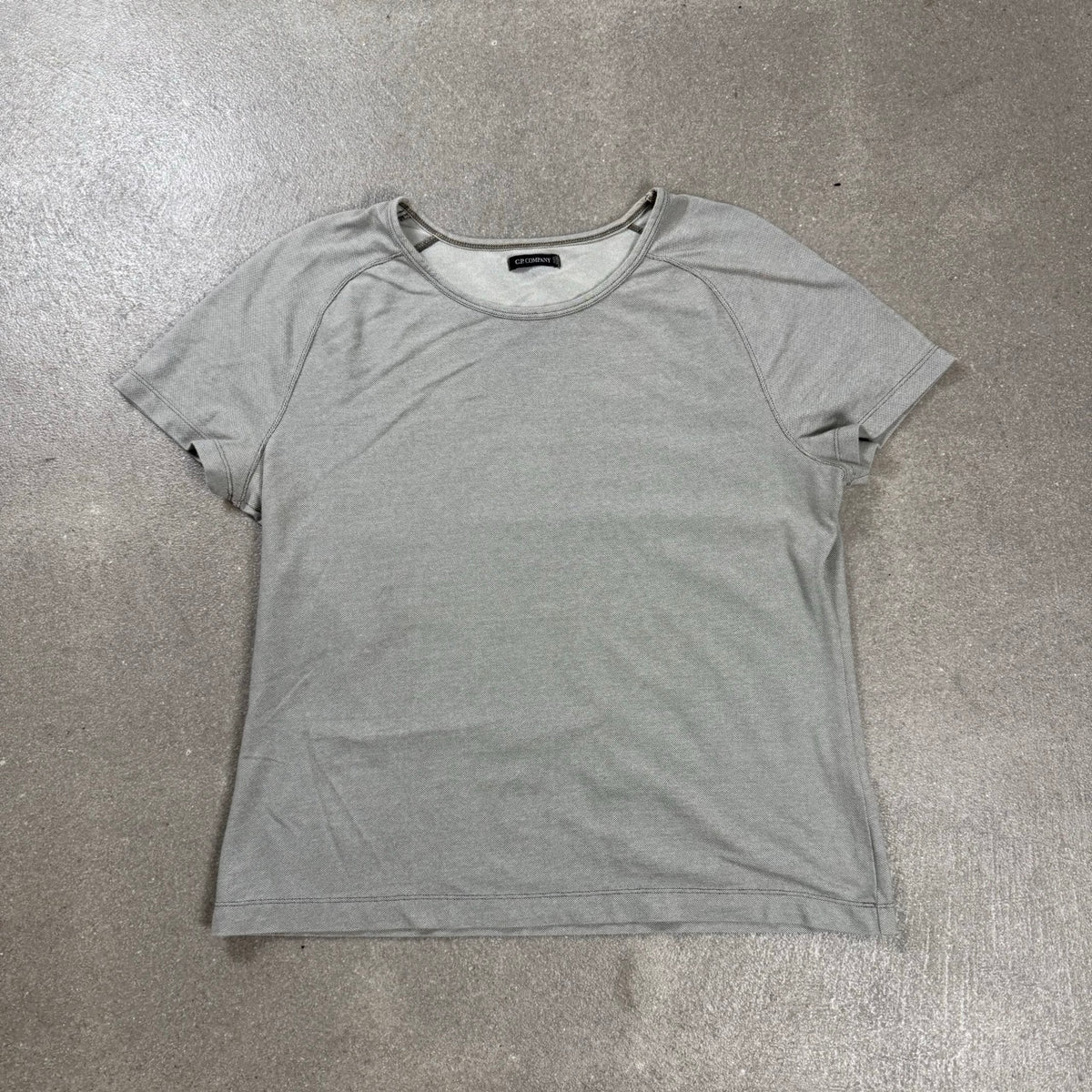 T-shirt C.P. Company Donna vintage grigio chiaro con manica raglan taglia L